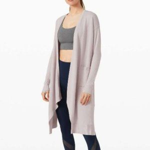 NWT Lululemon Lunar Lengths Wrap Sweater in Iced Iris / pale purple/gray(Size 4)